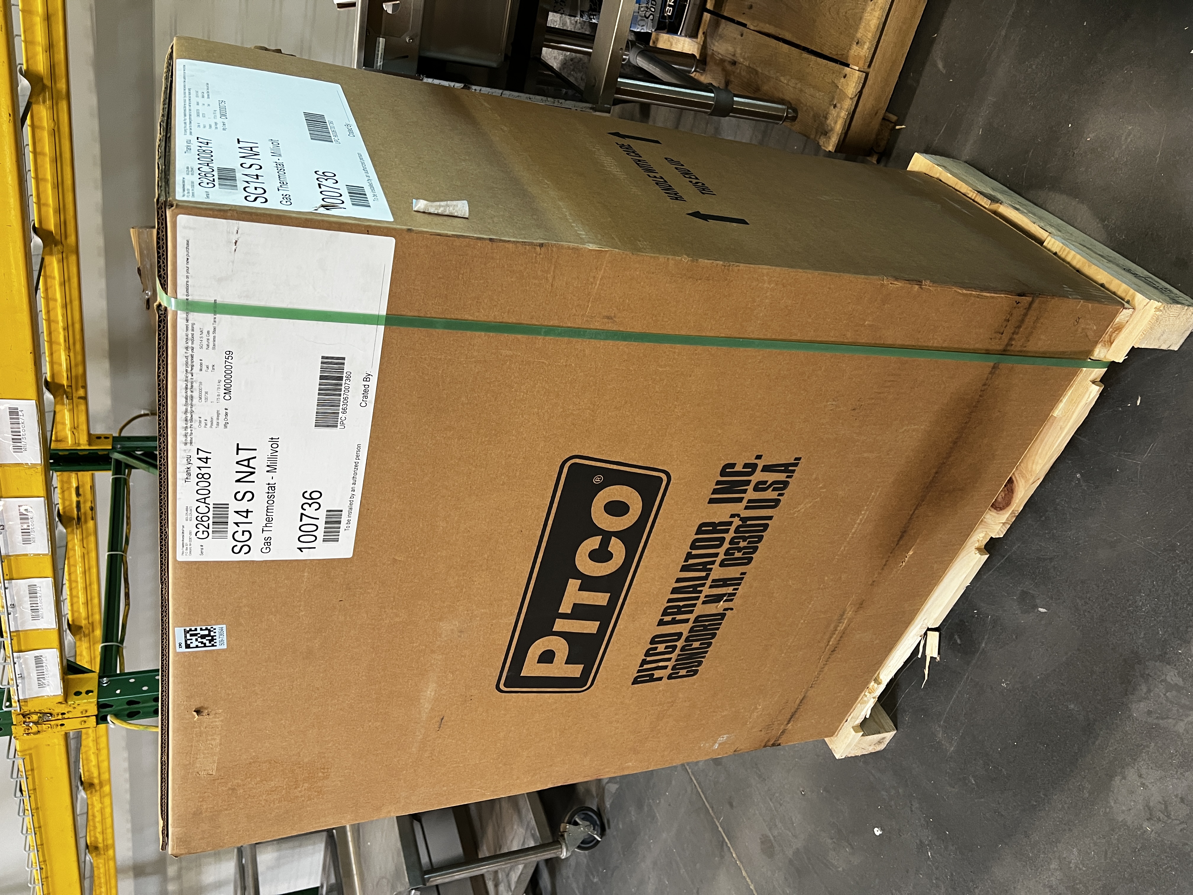 Pitco fryer packaging view